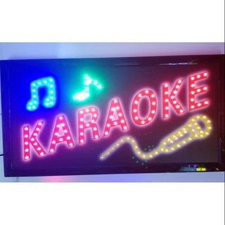 ป้ายไฟ LED สติ๊กเกอร์ KARAOKE ใช้กระแสไฟ 220 โวลท์ เสียบปลั๊กไฟบ้าน