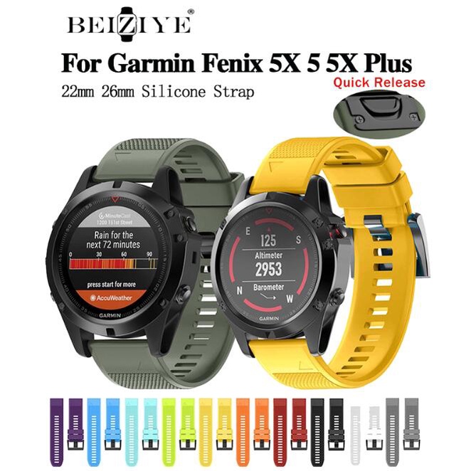 [พร้อมส่ง] beiziye สายนาฬิกาซิลิโคน สไตล์กีฬา สำหรับ Garmin Fenix 5X 5 5X Plus 3 3HR S60 Forerunner 945 22 มม. 26 มม.