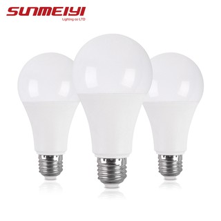 Sunmeiyi E27 หลอดไฟ LED 12W 5W สีขาวอบอุ่นสีขาวความสว่างสูงสําหรับใช้ในร่ม