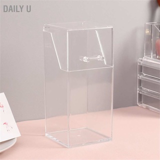 Daily U Makeup Brush Holders Multipurpose Acrylic Storage Box for Bathroom Vanity Countertop