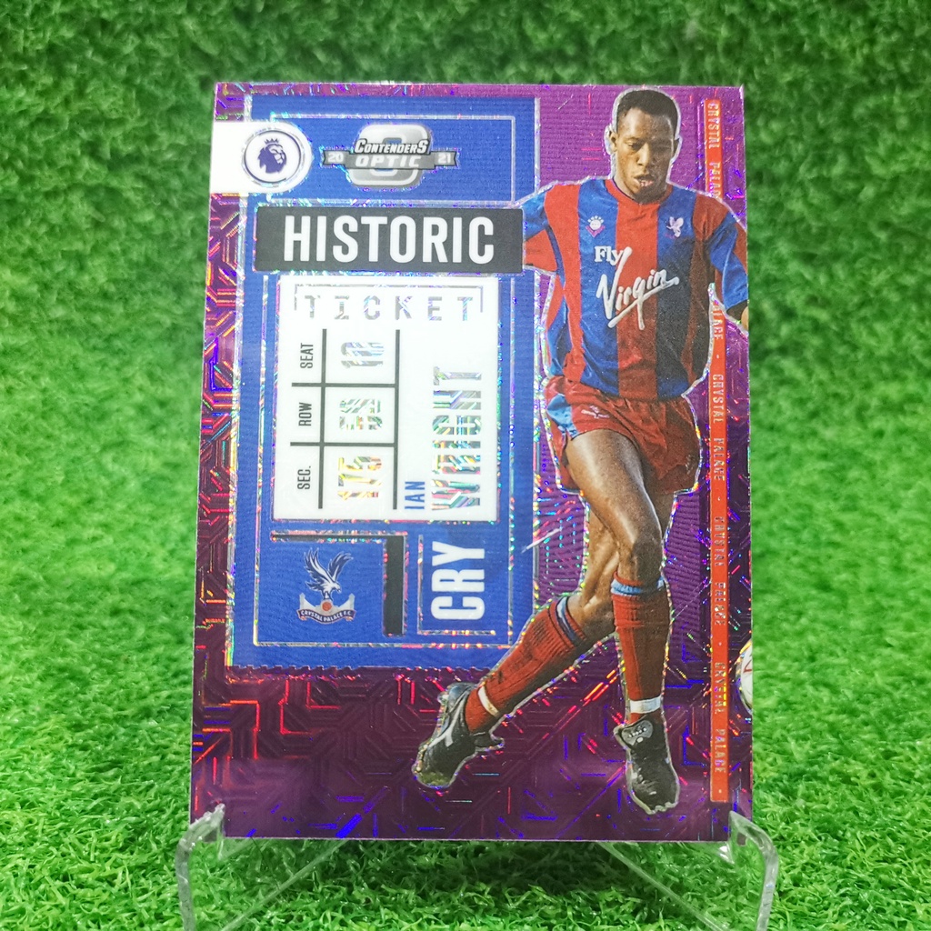 ขาย การ์ด Panini Chronicles Soccer 2020-21 Ian Wright Purple Mojo Crystal Palace Historic Ticket Con