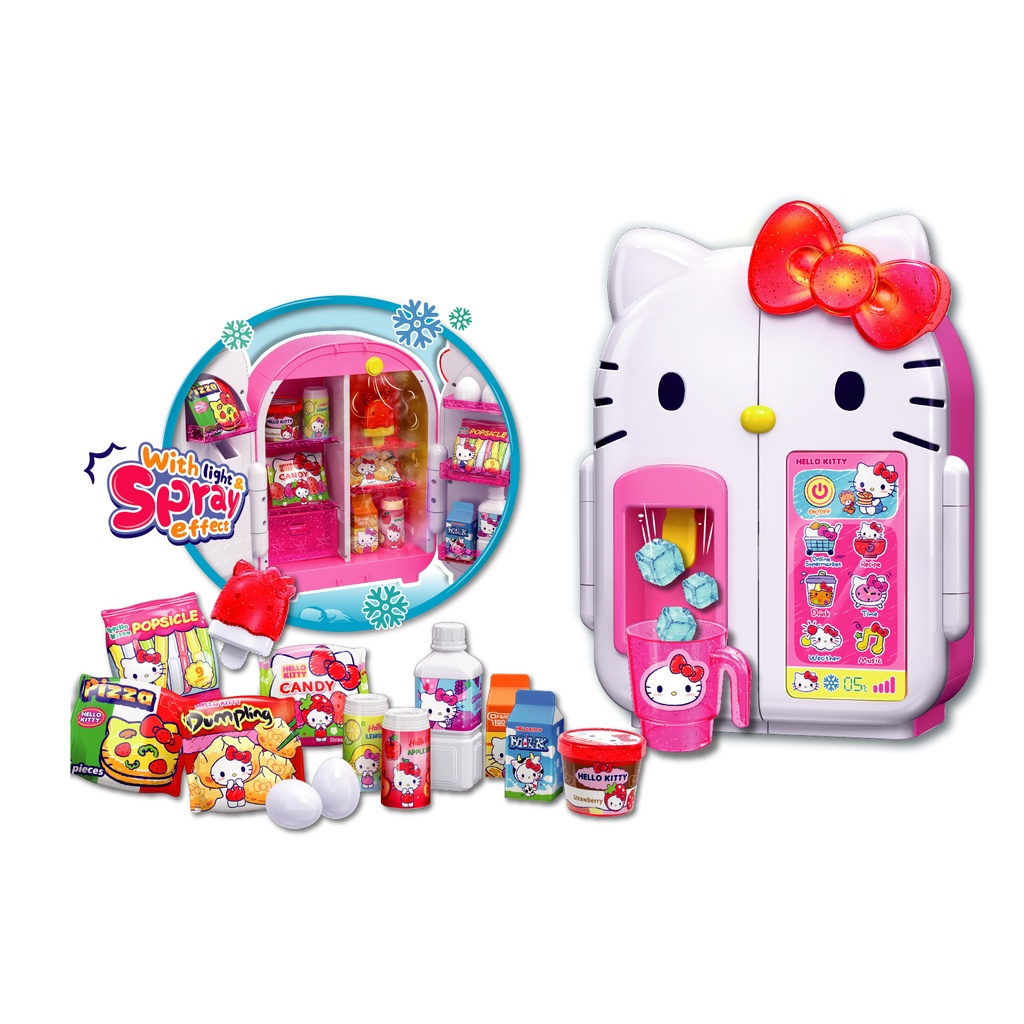 Hello Kitty Smart Refrigerator เฮลโล คิตตี้ ตู้เย็น อัจฉริยะ ของเล่นเด็ก ชุดของเ