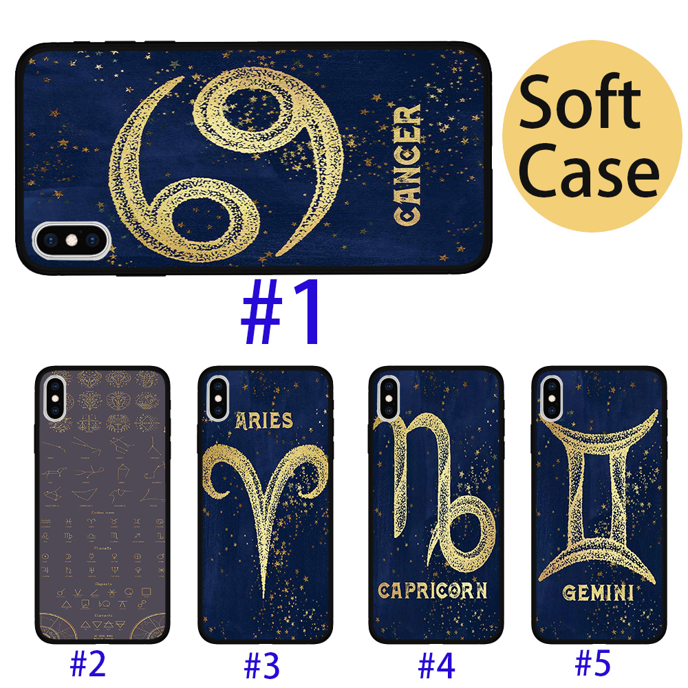 Gemini Zodiac Sign มะเร็ง Aries Capricorn ปลอกยางซิลิโคนสําหรับ iPhone XS Max 6 6s Plus 11 Pro SE 5 