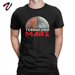 เสื้อยืดคอกลม แขนสั้น ผ้าฝ้าย พิมพ์ลายอวกาศ Mars Falcon Heavy Mars Colony สําหรับผู้ชายสามารถปรับแต่งได้