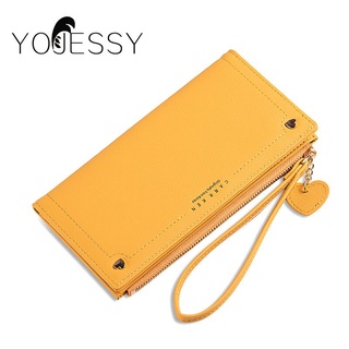 YOJESSY Women Long Wallet Hasp Yellow Female Wallets Clutch Lady Purse Zipper Phone Pocket Card Holder Ladies Purses