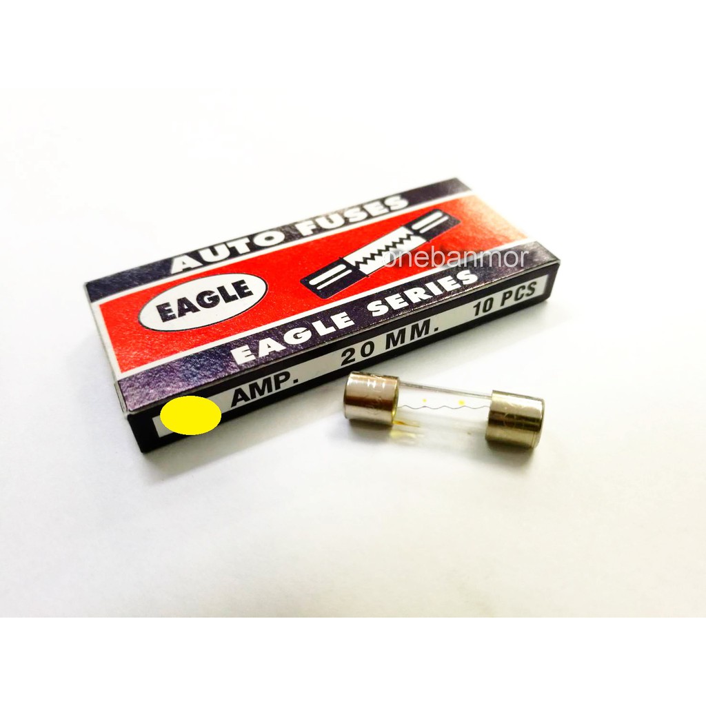 ฟิวส์ Fuse เล็ก ขนาด 20MM  EAGLE ของแท้ 100% ออกใบกำกับภาษีได้