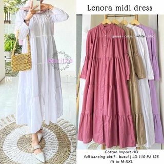 Lenora Dress RAYON Material Can Gamis (ไม่รวม HIJAB) กระดุมเต็ม / เกมล่าสุด ผู้หญิงยุคใหม่  ชุดเดรสแฟชั่น มุสลิม ชุดเดรสผู้หญิง