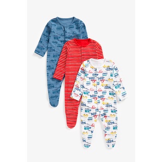 Mothercare cars sleepsuits - 3 pack ZC328 ชุดสลีพสูทเด็กทารก