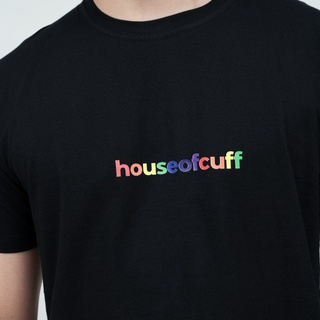 Houseofcuff เสื้อยืด Kaos Hitam Pelangi มีไซซ์ S - 4XL