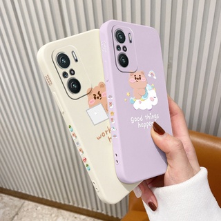 เคสซิลิโคนนิ่ม ลายหมีน่ารัก กันตก สําหรับ Xiaomi Redmi Note 10 Pro Max 10s 4G 5G 10Pro 10ProMax