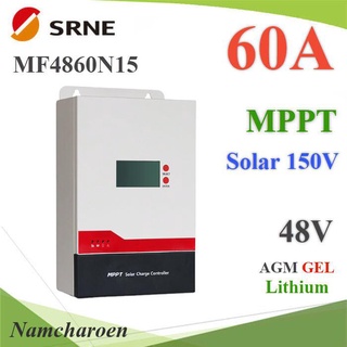 ..โซลาร์ชาร์จ MPPT 60A คอนโทรลเลอร์ Auto 12V 24V 36V 48V Solar max.150V รุ่น SR-MF4860N15 NC