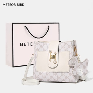 Meteor BIRD กระเป๋าสะพายไหล่ ทรงบักเก็ต ขนาดเล็ก แฟชั่นสําหรับสตรี