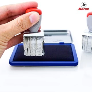 แท่นประทับตรา ตลับหมึกตรายาง ตราม้า สี ดำ / น้ำเงิน / แดง มีให้เลือก 4 ขนาด No.1 No.2 No.3 No.4