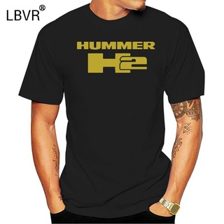 เสื้อยืด พิมพ์ลายโลโก้รถยนต์ Hummer H2 Block H2 สีดํา สําหรับผู้ใหญ่S-5XL