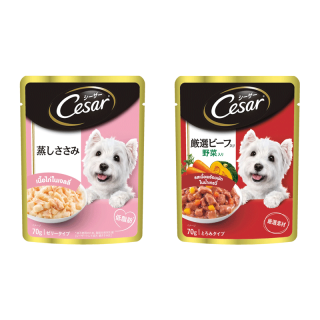 CESAR ซีซาร์ อาหารสุนัขแบบเปียก 70 กรัม (เลือกรสได้)