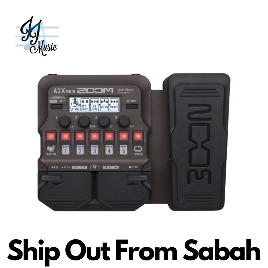 Zoom A1X Four Acoustic Instrument Multi Effect Processor Pedal (A1XFour A1 X Four)