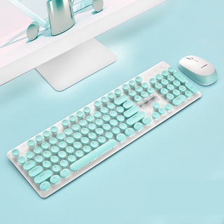 ⌨️Wireless keyboard with mouse🖱️ ชุดคีย์บอร์ดเม้าส์ไร้สายแบบ แป้นพิมพ์ไร้ ชุดคีบอร์ดเมาส์ไร้สาย