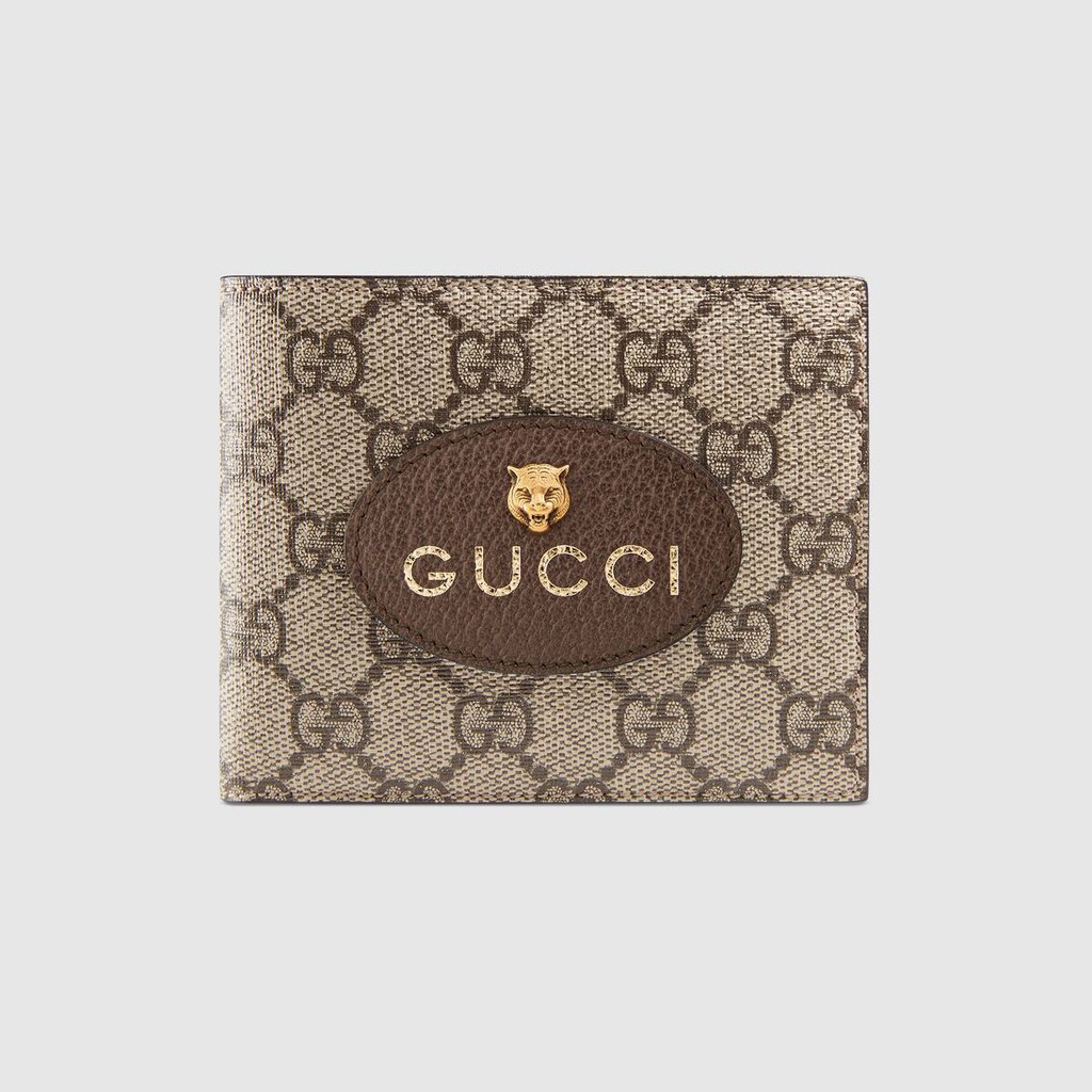 Gucci new Neo Vintage GG Supreme กระเป๋าสตางค์ผ้าแคนวาสแท้100%