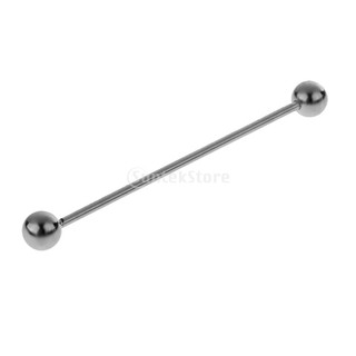 Skinny Pin Round Barbell Collar Tie Clip Clasp Bar Necktie Tie Pin Silver