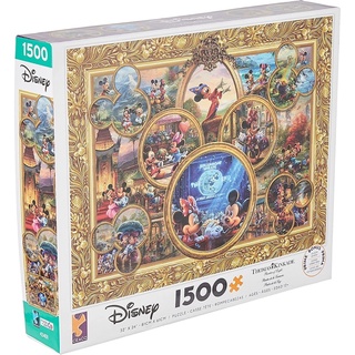 Ceaco Thomas Kincade Disney Collection Mickeys 90th Birthday Collage Jigsaw Puzzle 1500 Pieces