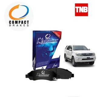 Compact Duramax เบรกกระทิง ผ้าเบรคหน้า Toyota Fortuner โตโยต้า ฟอร์จูนเนอร์ ปี 2004-2008