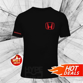 คอตต้อนคอกลมเสื้อยืดแขนสั้น ผ้าฝ้าย พิมพ์ลายโลโก้ Honda City Civic Accord HR-V CR-V Car HRC Motorsport สําหรับผู้ชาย และ
