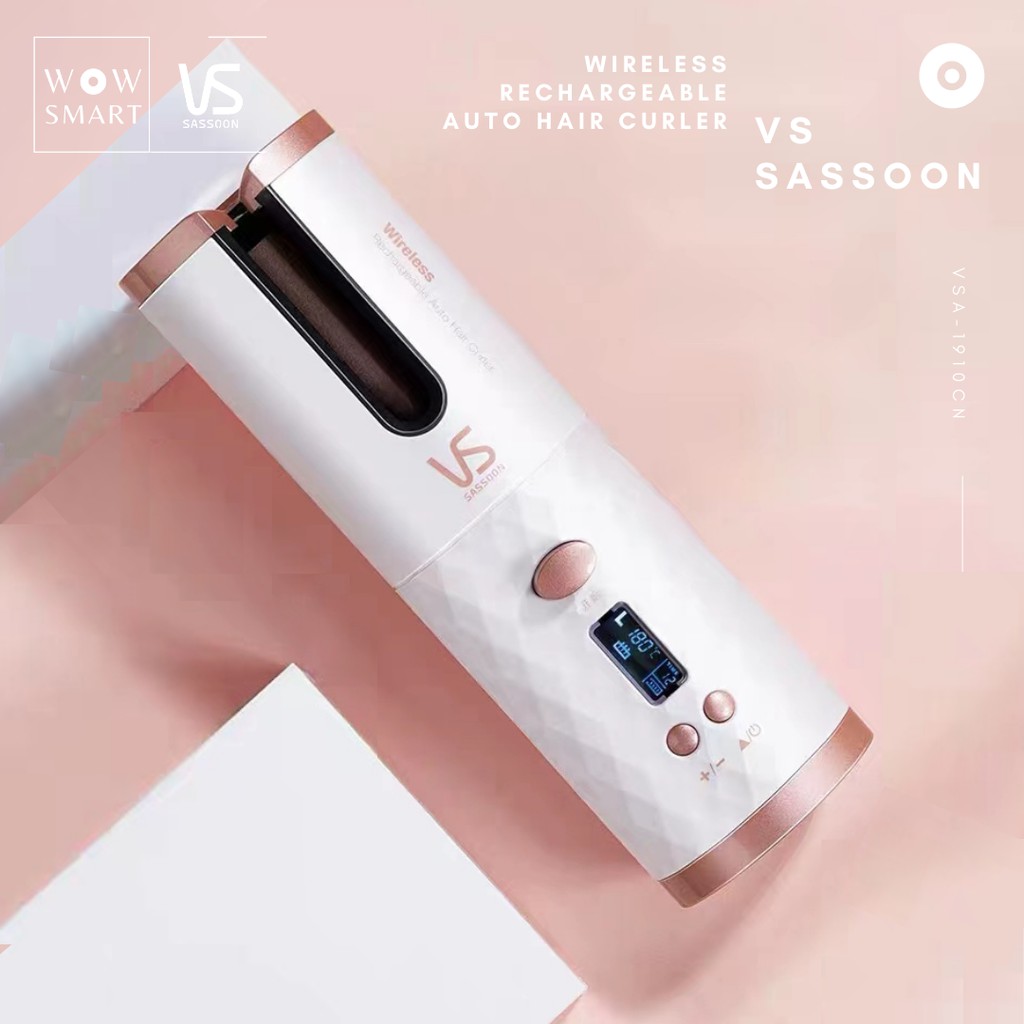เครื่องม้วนผมไฟฟ้า ม้วนอัตโนมัติไร้สาย เครื่องหนีบผมไฟฟ้าไร้สาย VS Sassoon ลอนธรรมชาติ