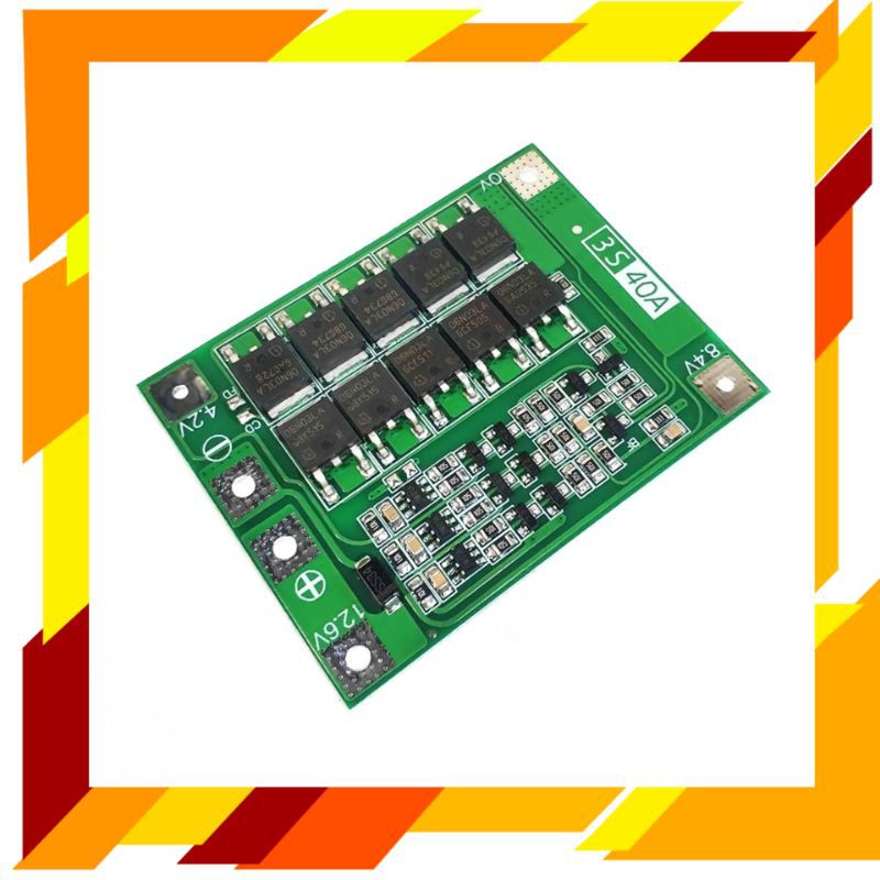 บอร์ดBMS 3S 12v 40A Li-Ion 18650 BMSลิเธียมไออน3S 12v มีวงจรบาลานซ์ Balance version