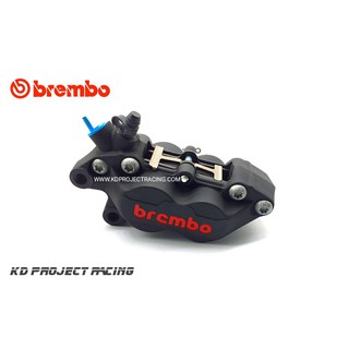 ปั้ม Brembo 4P หูชิดดำ,เทาโลโก้แดง ข้างซ้าย แท้