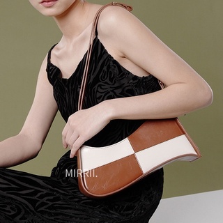 กระเป๋าสะพายไหล่ รุ่น Lexi two tone กระเป๋าสะพายข้าง กระเป๋าผู้หญิง Genuine Leather Shoulder Bag