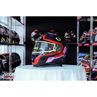 หมวกกันน็อค SOMAN HELMET รุ่น SM961-S MGA5 SHINNING PURPLE RED GRAY