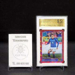 การ์ด​เกรด​ Donruss​2018​ Federico Chiesa Red Press Proof RC PSGA 9.5