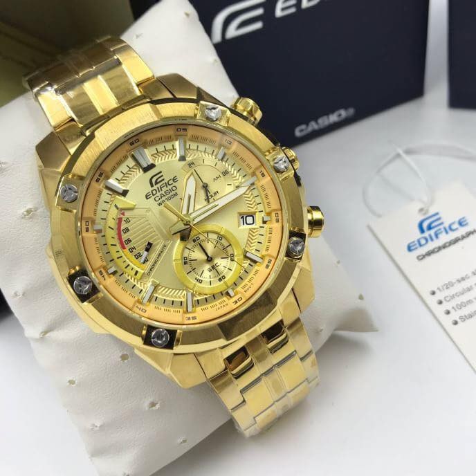 MK Casio Edifice EFR-559 Full Gold Chronograph Men's Watch