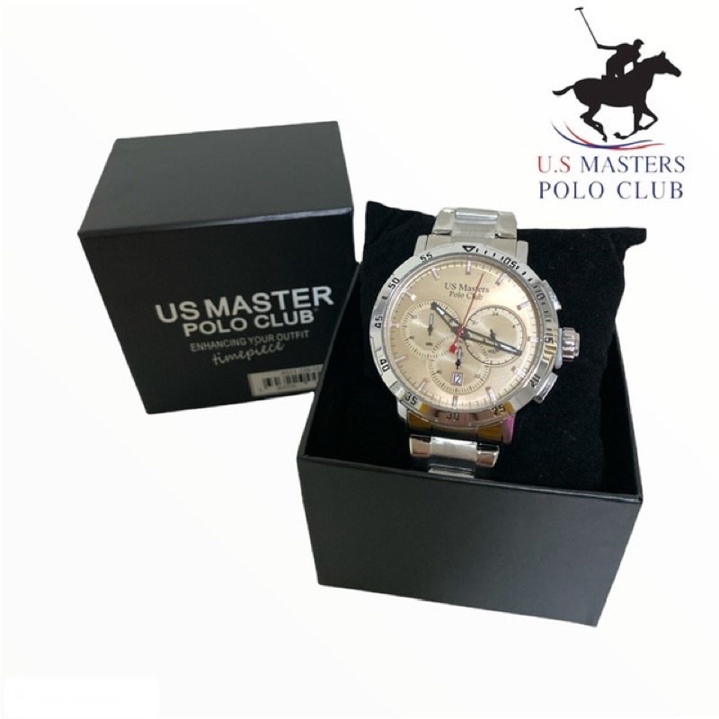 นาฬิกาผู้ชาย US MASTER POLO CLUB ENHANCING YOUR OUTFIT Timepiece แบรนด์แท้ 100% ✅จัดส่งฟรี