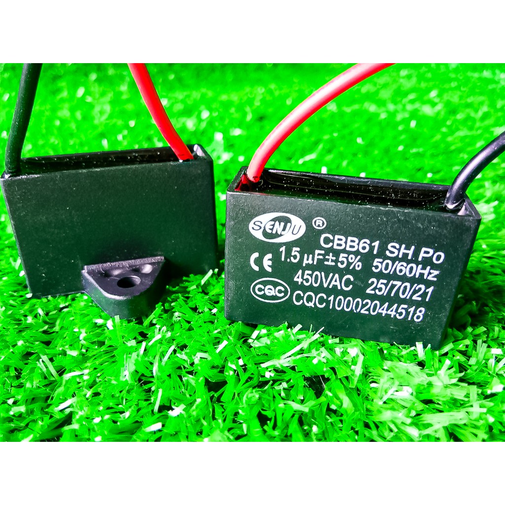 คาปาซิเตอร์ capacitor อะไหล่พัดลม คาปาชิเตอร์พัดลม คาปา แคปพัดลม 1.5UF/ 1.8UF/2.0UF/2.5UF/450VAC แบบ