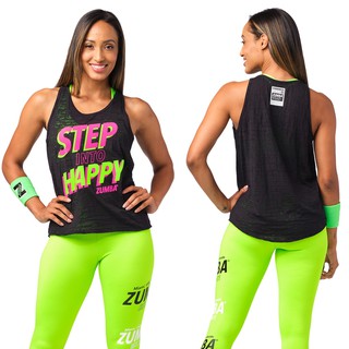 Zumba Wear : Step Into Happy Tank (เสื้อกล้ามออกกำลังกายซุมบ้า)