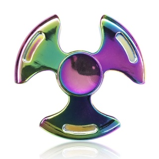 ฟิดเจ็ท แฮนด์ สปินเนอร์ แบบโลหะ กังหัน สีรุ้ง Windmill Rainbow Metal Fidget Hand Spinner