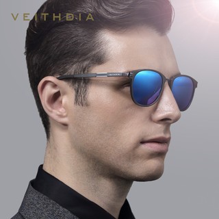 VEITHDIA แว่นตากันแดดเลนส์ Polarized ทรงรีอลูมิเนียม