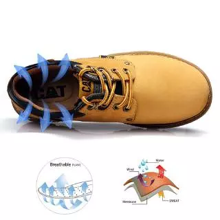 SIZE?Exclusive Caterpillar รองเท้าหนังสไตล์อังกฤษมา ร์ตินรองเท้าผู้ชายกลางแจ้งกันน้ำ