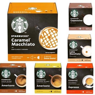 พร้อมส่ง！！ CAPSULE COFFEE​ STARBUCKS by NESCAFE Dolce Gusto​ กาแฟ แคปซูล สตาร์บัคส์ (12 แคปซูล / 1 กล่อง) ชงง่าย สะดวก ร