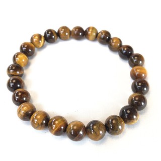 กำไลหินตาเสือ (Tigers eye) กำไลหินนำโชค ขนาด 8 มิล สร้อยข้อมือ