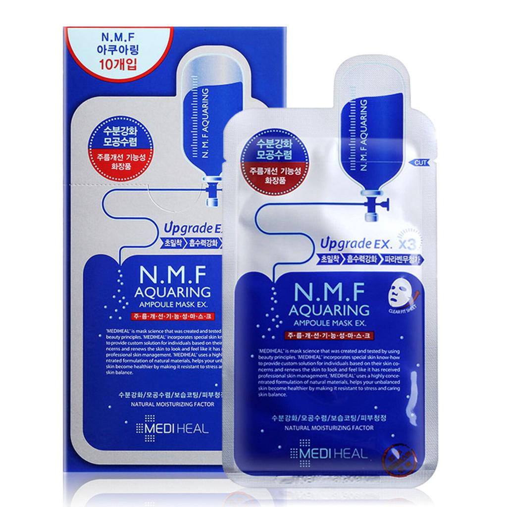 Mediheal N.M.F Aquaring Ampoule แผ่นมาส์กหน้าบำรุงผิว (10 ชิ้น)