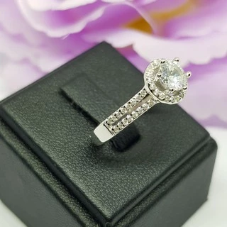 Memorine Jewelry แหวนเงินแท้ 925 ฝังเพชรสวิส (CZ) : ONLR97