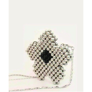 Silver flower mini bag