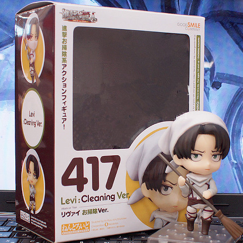 Attack on Titan Anime Figure Levi  #417 Cleaning Ver Model Toys Doll Decoration