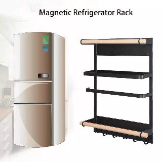 ชั้นวางของ แม่เหล็กติดข้างตู้เย็น Magnetic Spice Multi-Layer ติดข้างเครื่องซักผ้า เก็บของอนกประสงค์ -มีพร้อมส่ง-