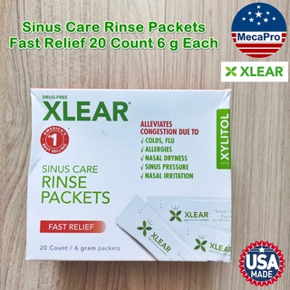 Xlear® Sinus Care Rinse Packets Fast Relief 20 Count 6 g Each ผลิตภัณฑ์ล้างจมูก