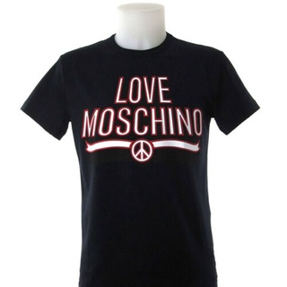 เสื้อยืดครอปเสื้อยืด พิมพ์ลาย Love MoschinoS-5XL