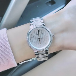 🎀 (สด-ผ่อน) นาฬิกา MK สีเงิน Michael Kors MK3984 Womens Gabbi Stainless Steel Glitz Watch