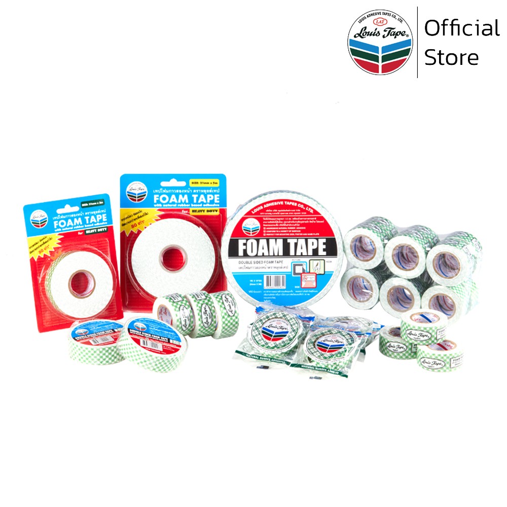 LOUIS TAPE เทปกาว เทปโฟมขาว EVA กาวสองหน้า 21 มม. x 5 ม. (6 ม้วน/แพ็ค) ออกใบกำกับภาษีได้ - รูปที่ 2